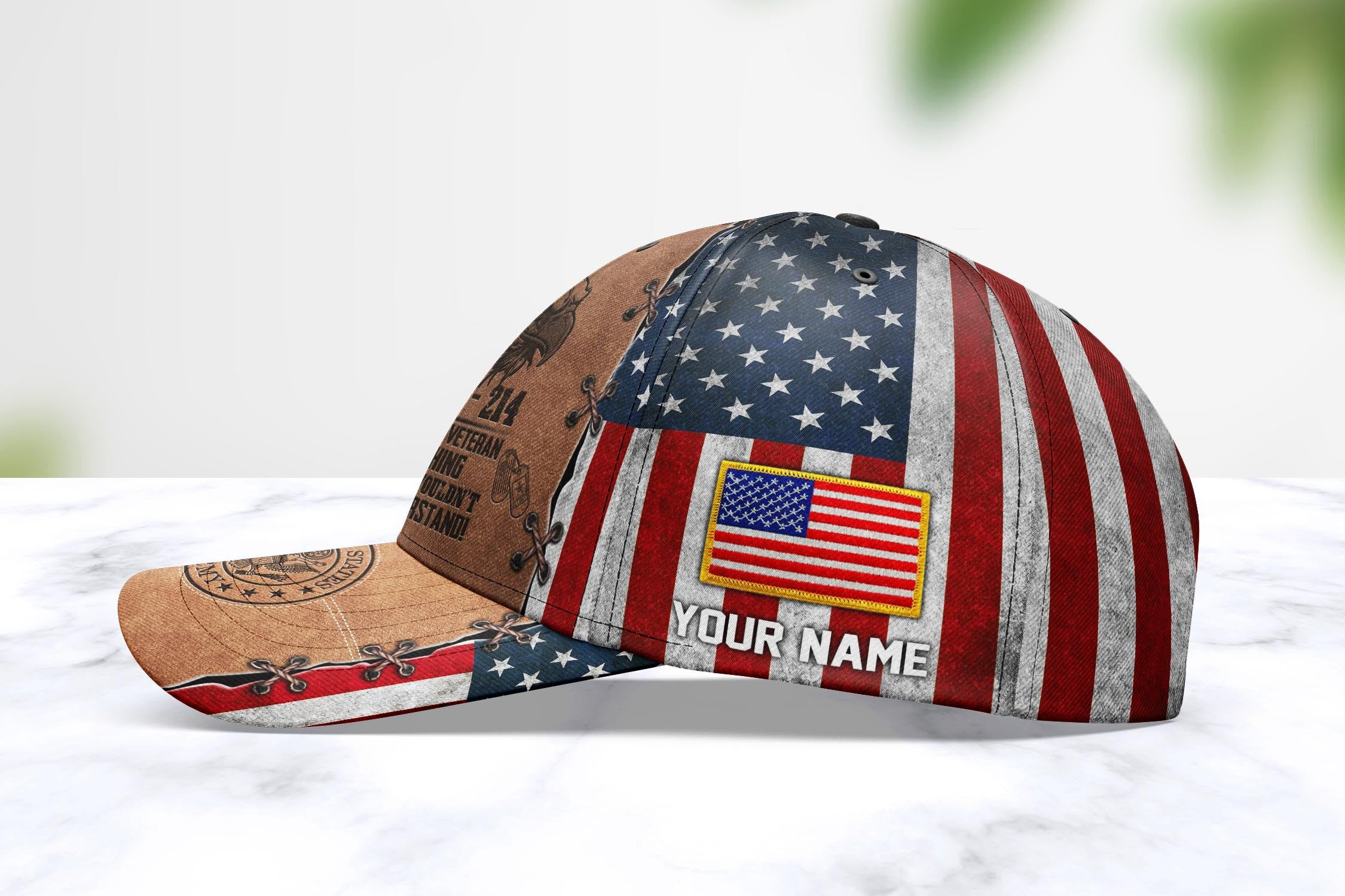 Adeenyc US Military Veteran Classic Cap, Personalized Classic Cap For Veteran Trucker Hats Custom Hats Gifts For Men & Women