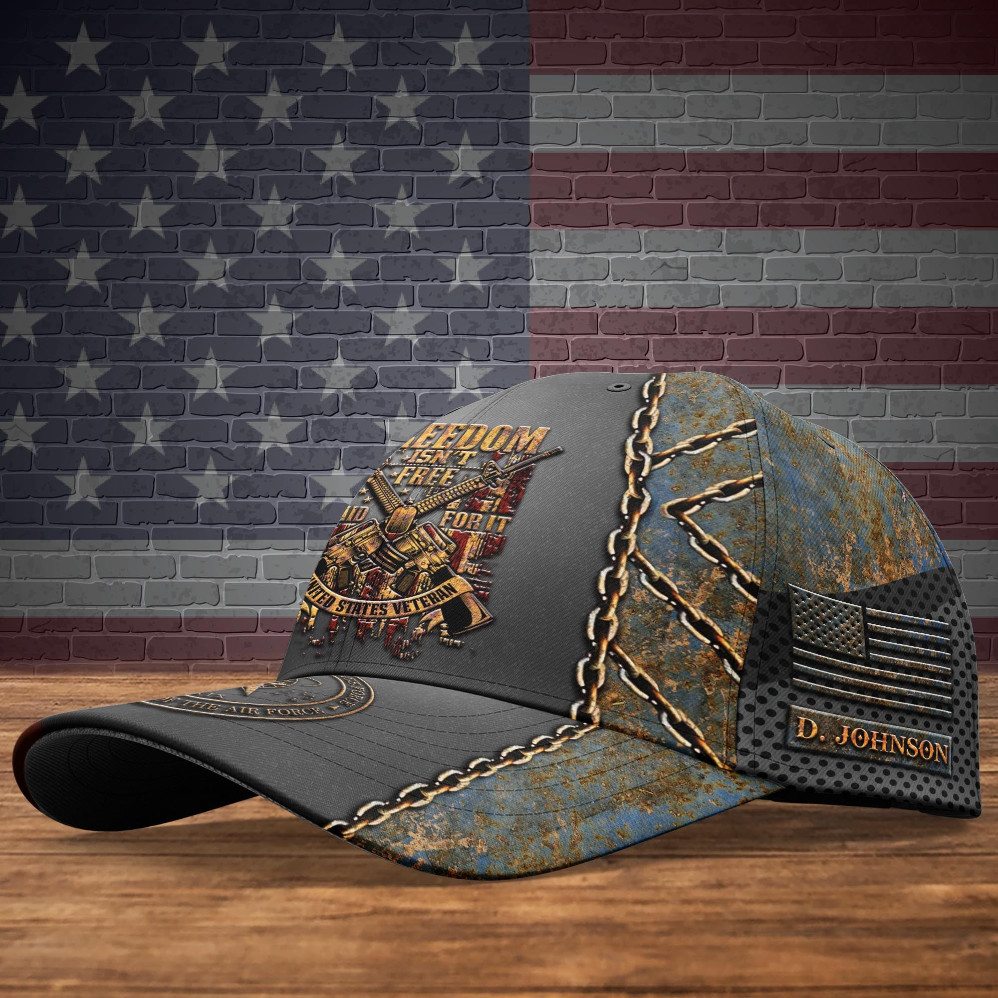 Adeenyc US Military Veteran Classic Cap, Personalized Classic Cap For Veteran Trucker Hats Custom Hats Gifts For Men & Women