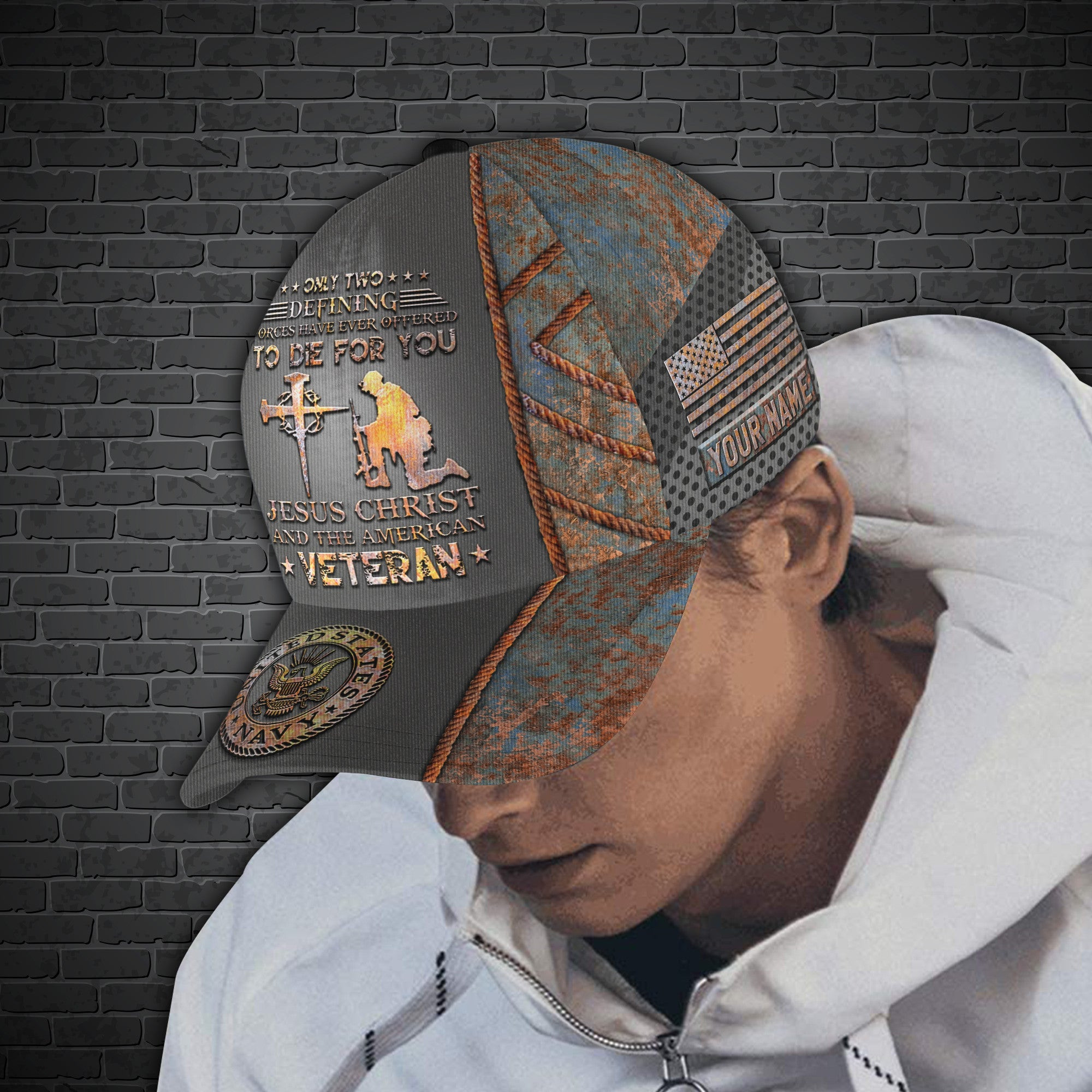 Adeenyc US Military Veteran Classic Cap, Personalized Classic Cap For Veteran Trucker Hats Custom Hats Gifts For Men & Women