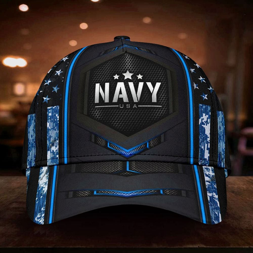 Adeenyc US Navy American Flag Classic Cap USN Honor United State Navy Gift For Him Trucker Hats Custom Hats Gifts For Men & Women