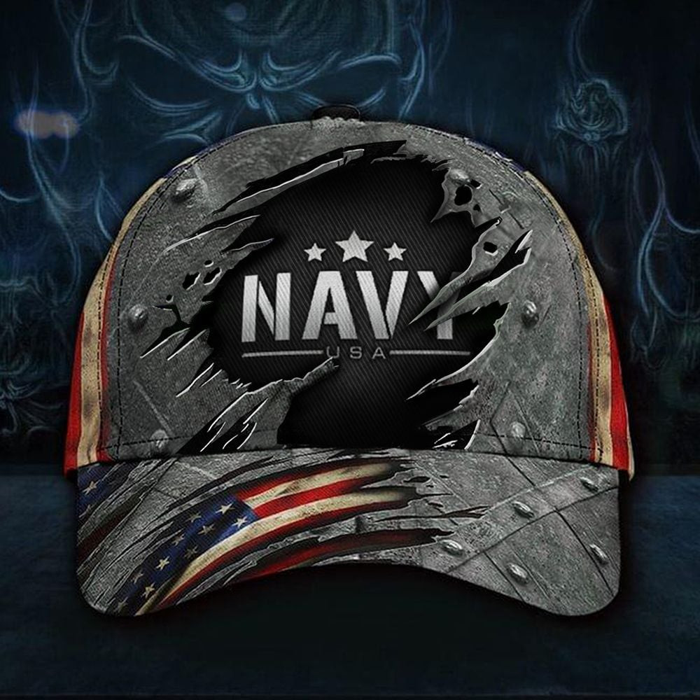 Adeenyc US Navy Hat American Flag Classic Cap Father's Day Gifts For Navy Veteran Hat For Dad Trucker Hats Custom Hats Gifts For Men & Women