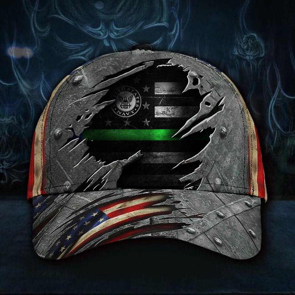 Adeenyc US Navy Veteran Flag Cap Hat Gift Idea For Dad Classic Cap Trucker Hats Custom Hats Gifts For Men & Women