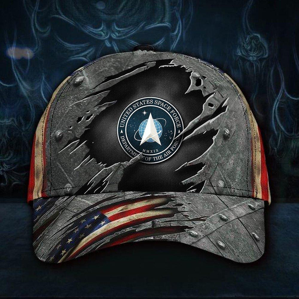 Adeenyc US Space Force America Hat Cap Veteran Gift Classic Cap Trucker Hats Custom Hats Gifts For Men & Women