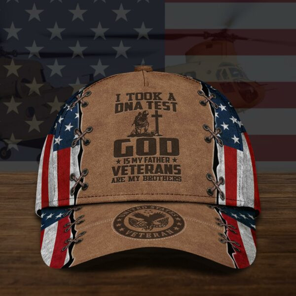 Adeenyc US VETERAN US Military I Took A DNA Test Custom Your Cap Trucker Hats Custom Hats Gifts For Men & Women