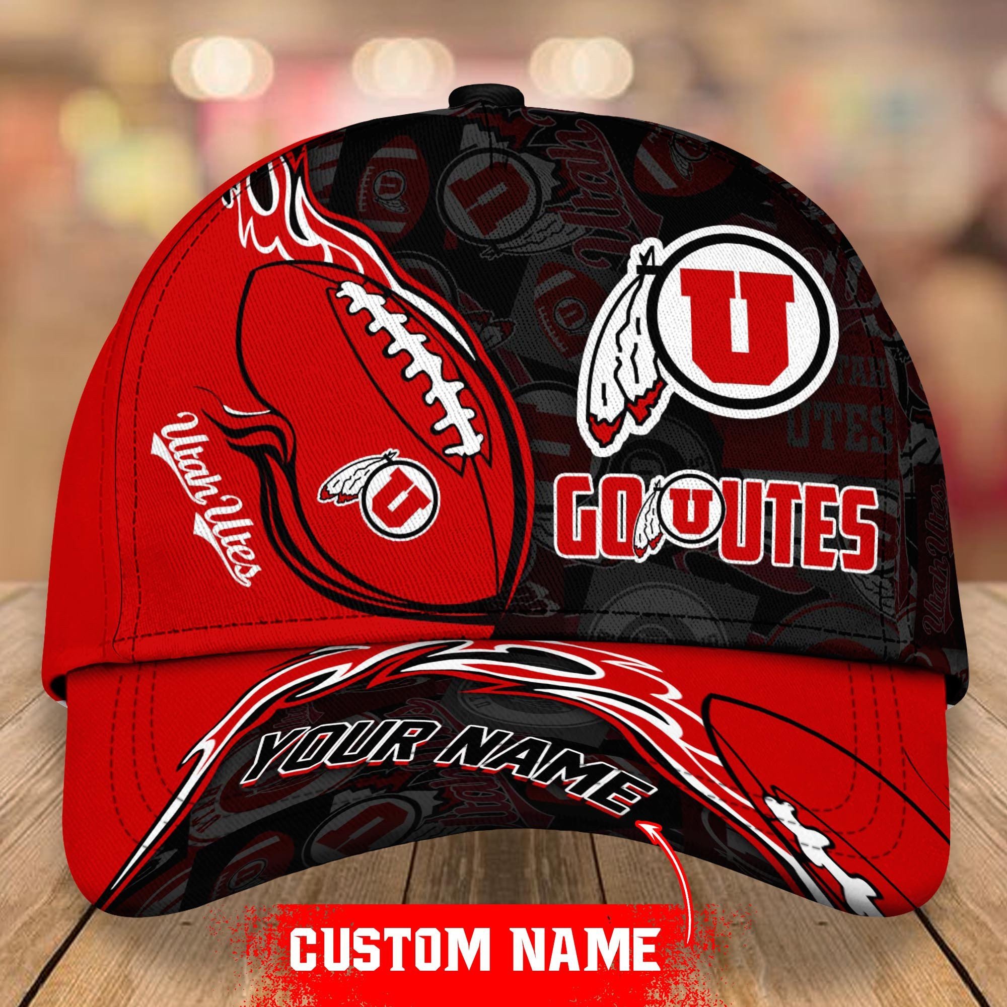 Adeenyc Utah Utes NCAA Personalized Hats Baseball Caps Classic Caps for men, women