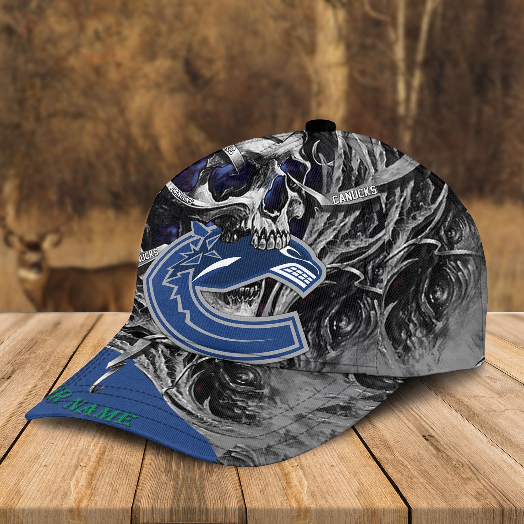 Adeenyc Vancouver Canucks NHL 3D Classic Cap Personalized Gift For Fans