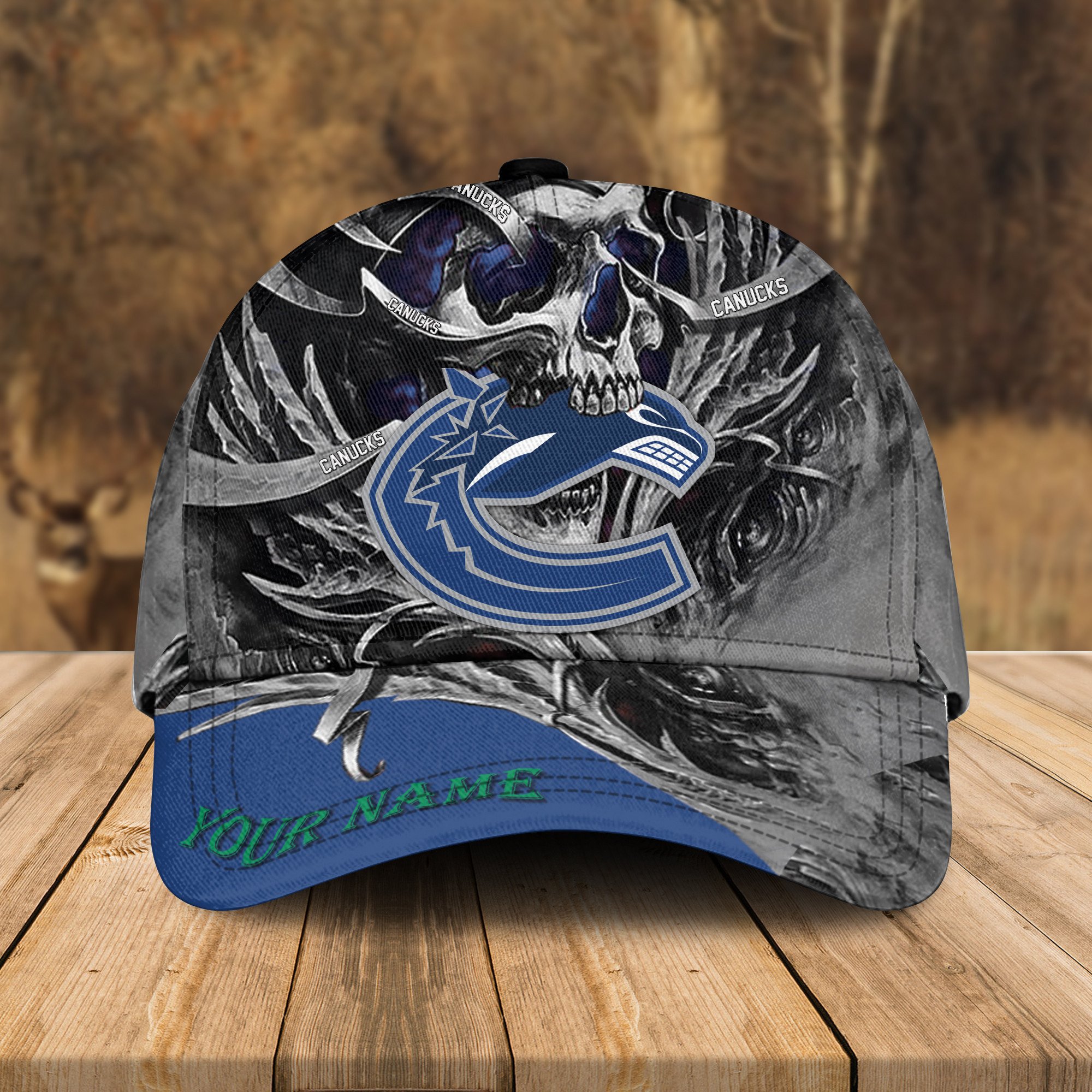 Adeenyc Vancouver Canucks NHL 3D Classic Cap Personalized Gift For Fans