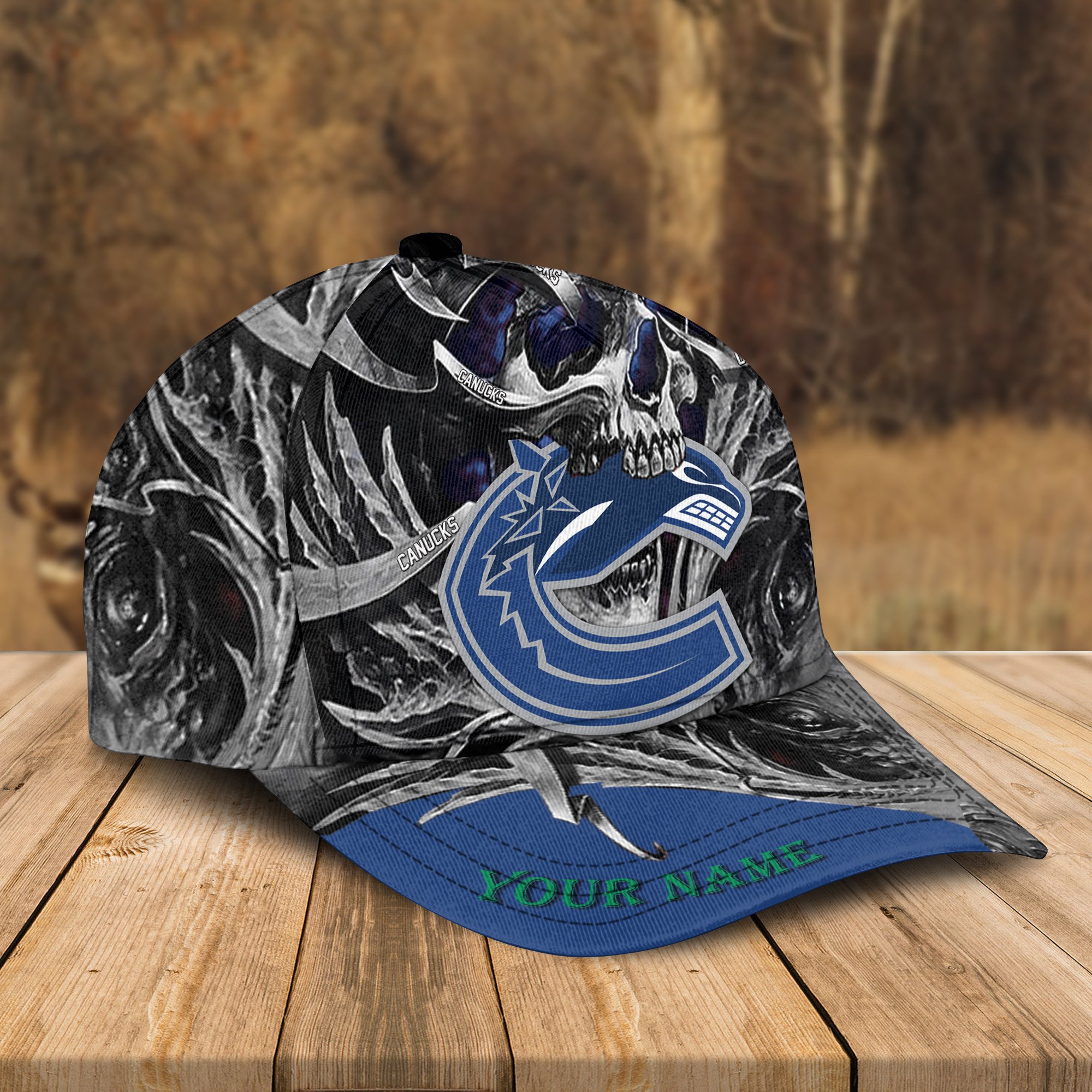 Adeenyc Vancouver Canucks NHL 3D Classic Cap Personalized Gift For Fans