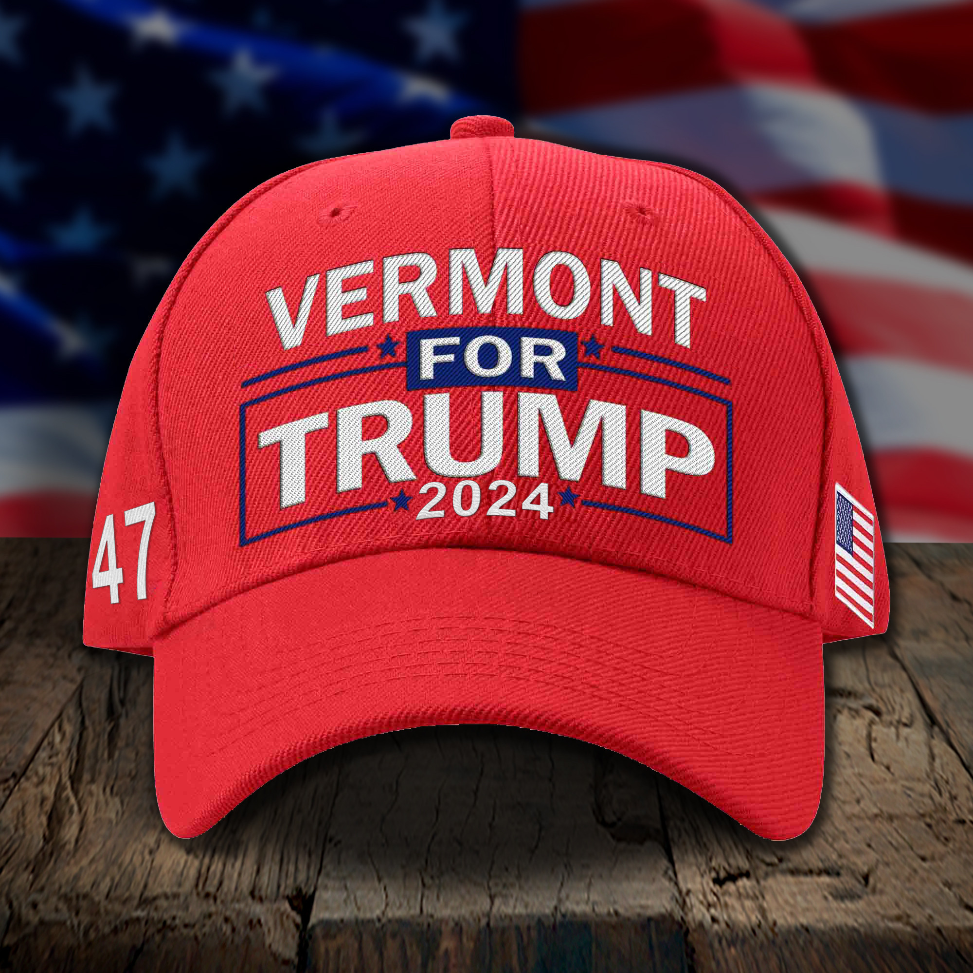 Adeenyc Vermont For Trump 2024 Hat Vermont Vote Trump For President Election Hats 2024 For Republicans Trucker Hats Custom Hats Gifts For Men & Women