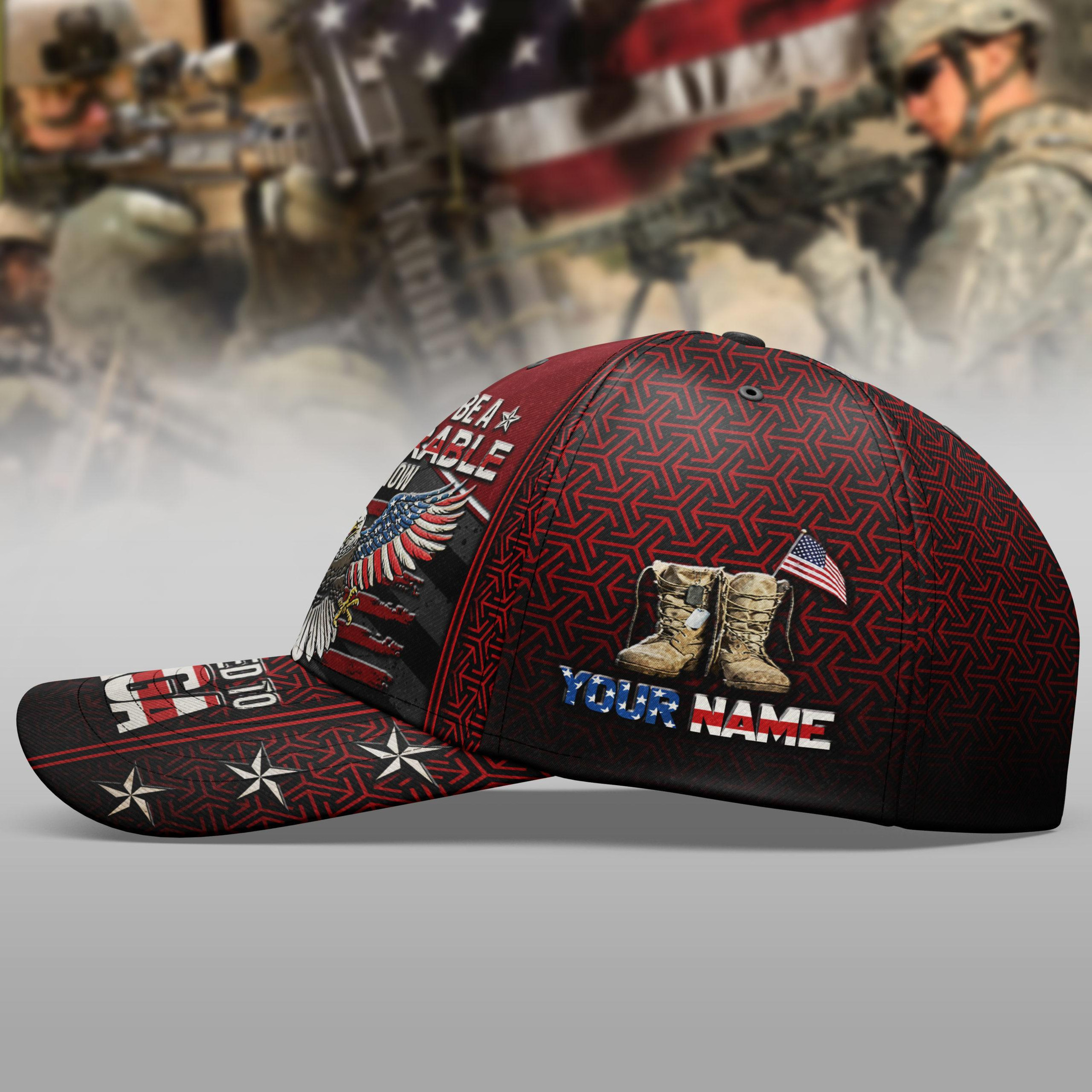 Adeenyc Veteran Cap Custom Name, I Used To Be A Deplorable , Gift For Veterans Trucker Hats Custom Hats Gifts For Men & Women