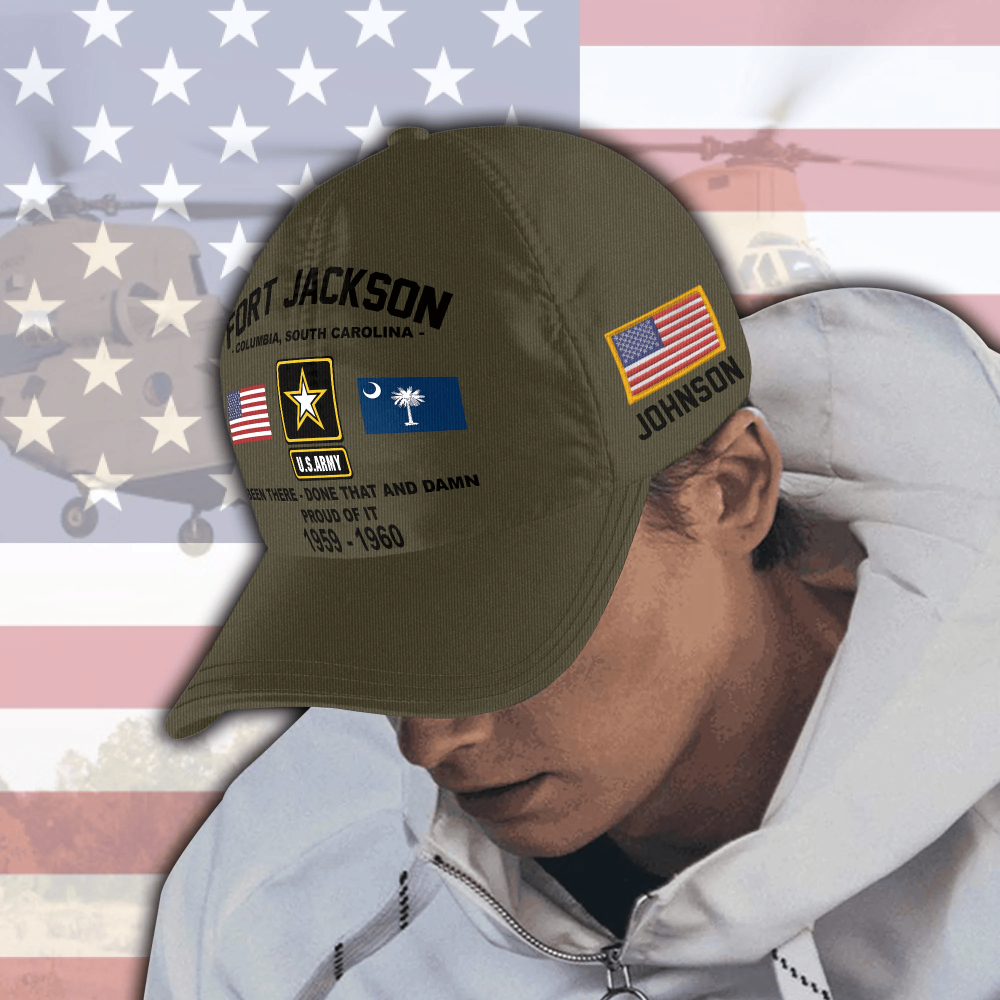 Adeenyc Veteran Custom Cap Been There - Done That And Damn Proud Of It Personalized Gift Trucker Hats Custom Hats Gifts For Men & Women