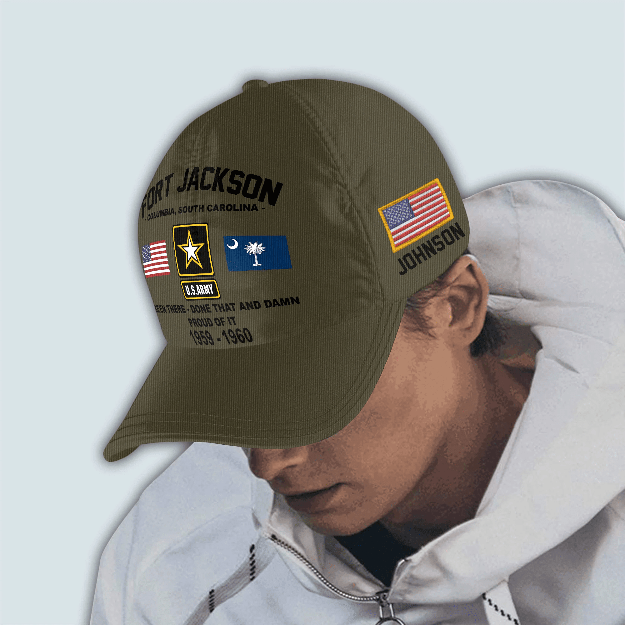 Adeenyc Veteran Custom Cap Been There - Done That And Damn Proud Of It Personalized Gift Trucker Hats Custom Hats Gifts For Men & Women