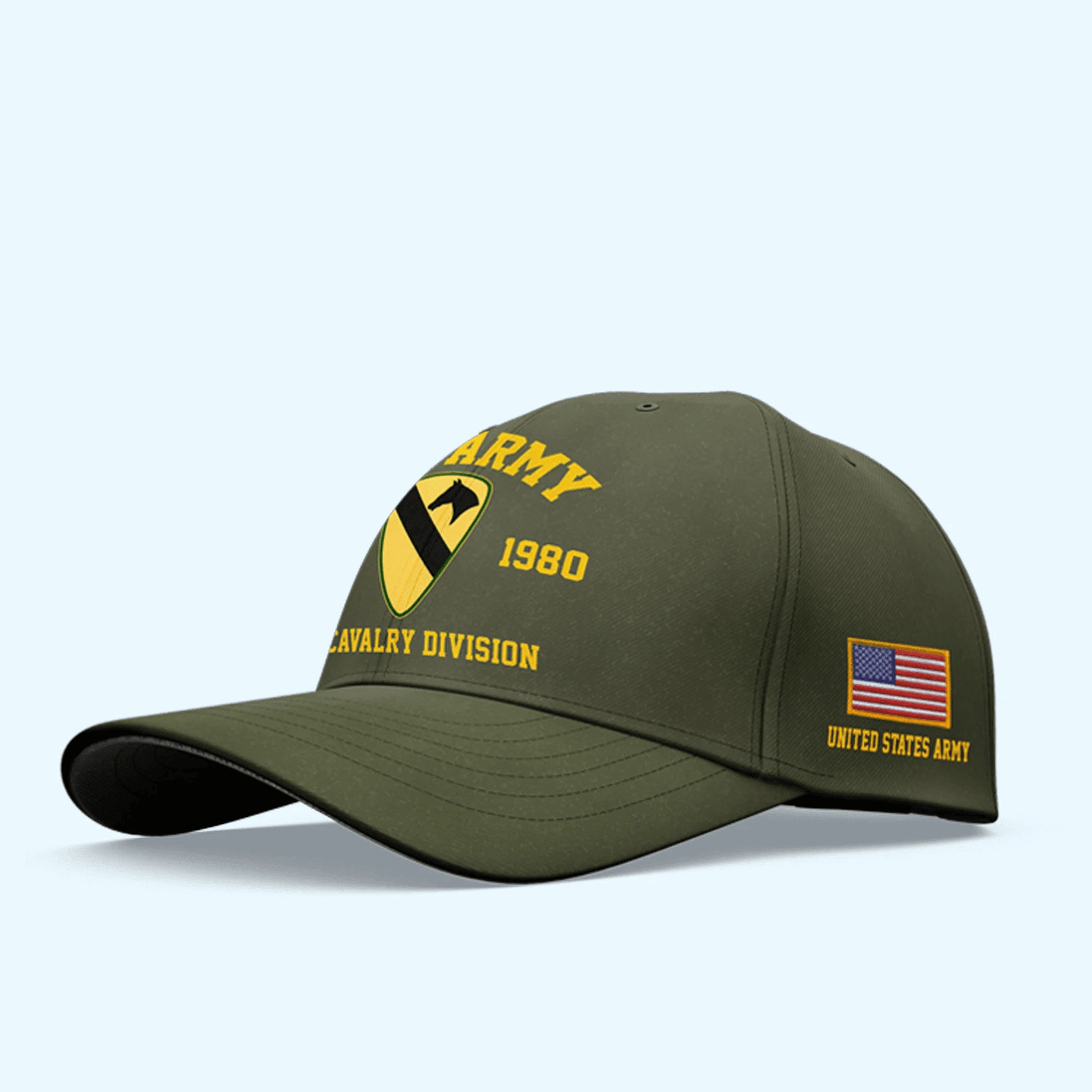 Adeenyc Veteran Custom Cap Division and Time Personalized Gift Trucker Hats Custom Hats Gifts For Men & Women