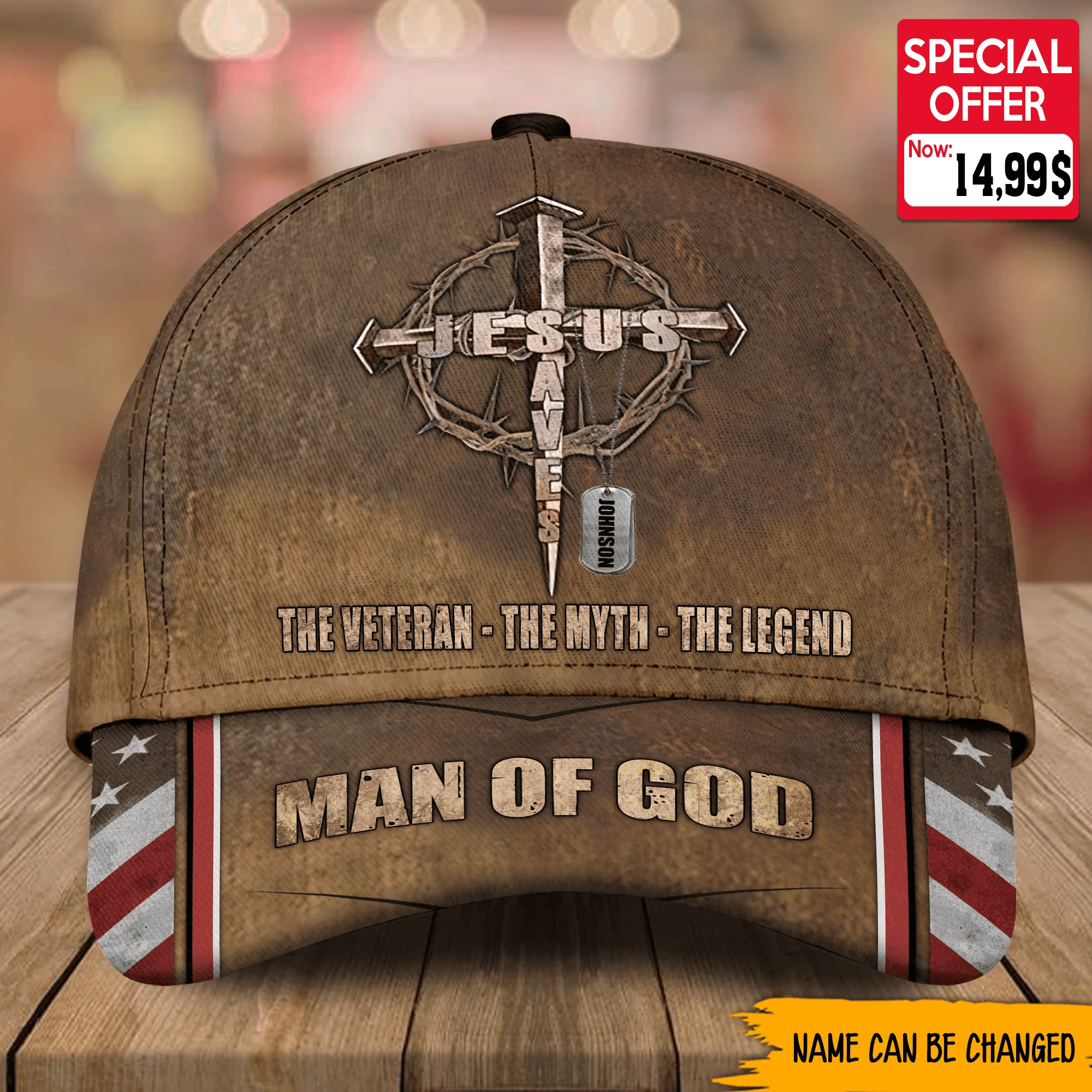 Adeenyc Veteran Custom Cap Man Of God Personalized Gift Trucker Hats Custom Hats Gifts For Men & Women