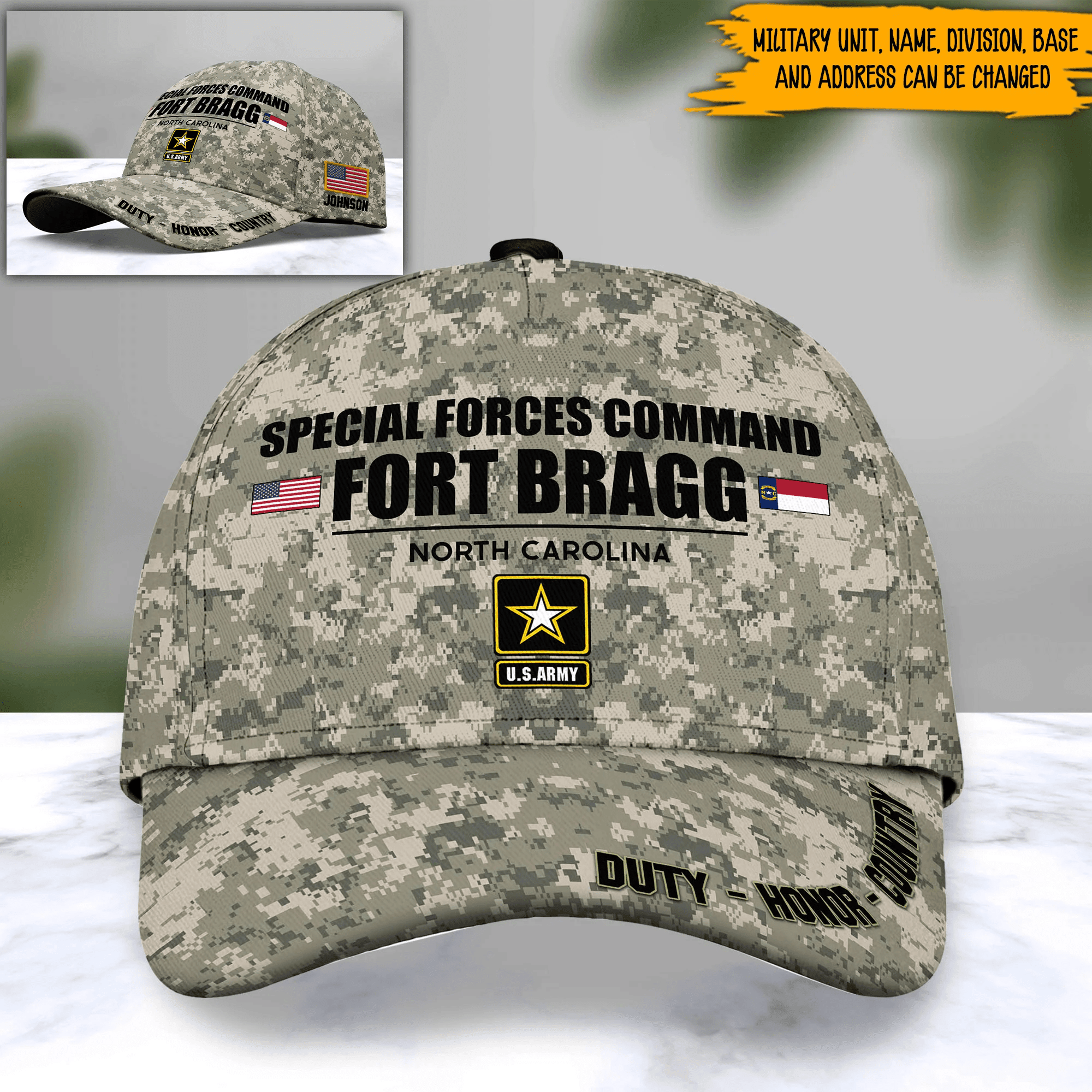 Adeenyc Veteran Custom Cap Military Bases and Camps Personalized Gift Trucker Hats Custom Hats Gifts For Men & Women