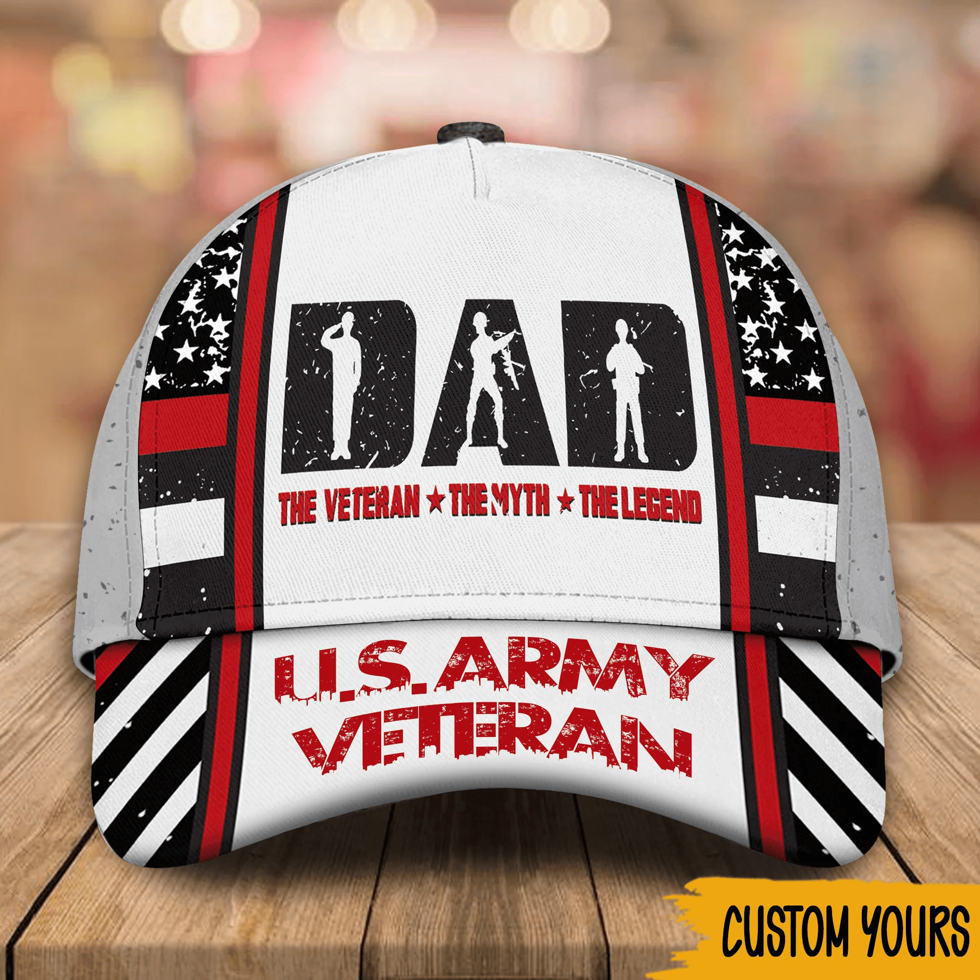 Adeenyc Veteran Custom Cap The Veteran The Myth The Legend Personalized Gift Trucker Hats Custom Hats Gifts For Men & Women