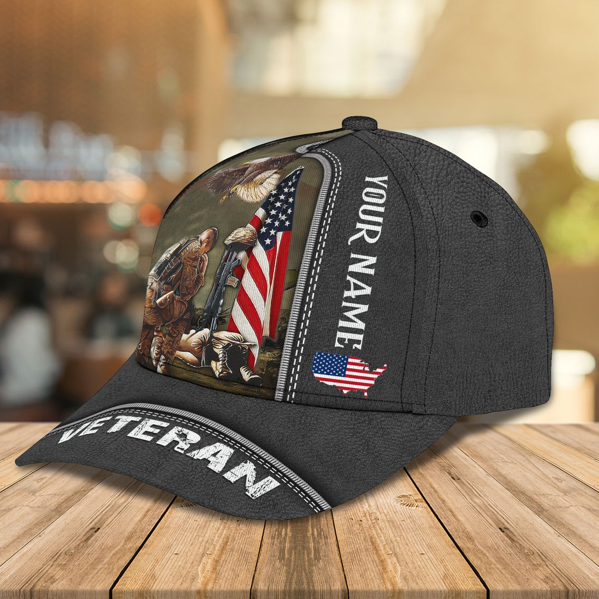Adeenyc Veteran Gifts All Over Print Classic Cap Trucker Hats Custom Hats Gifts For Men & Women