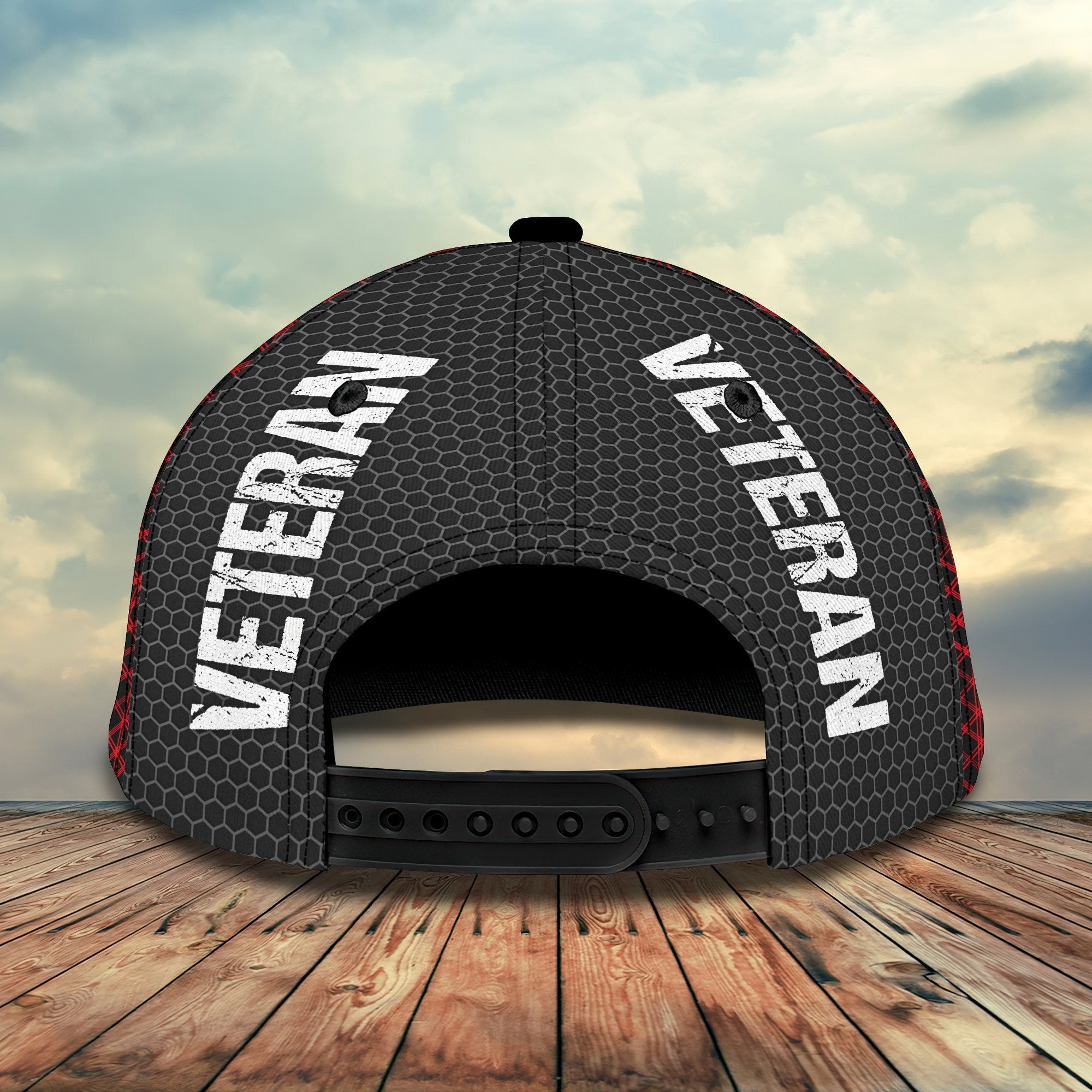 Adeenyc Veteran - Personalized Name All Over Print Classic Cap Trucker Hats Custom Hats Gifts For Men & Women