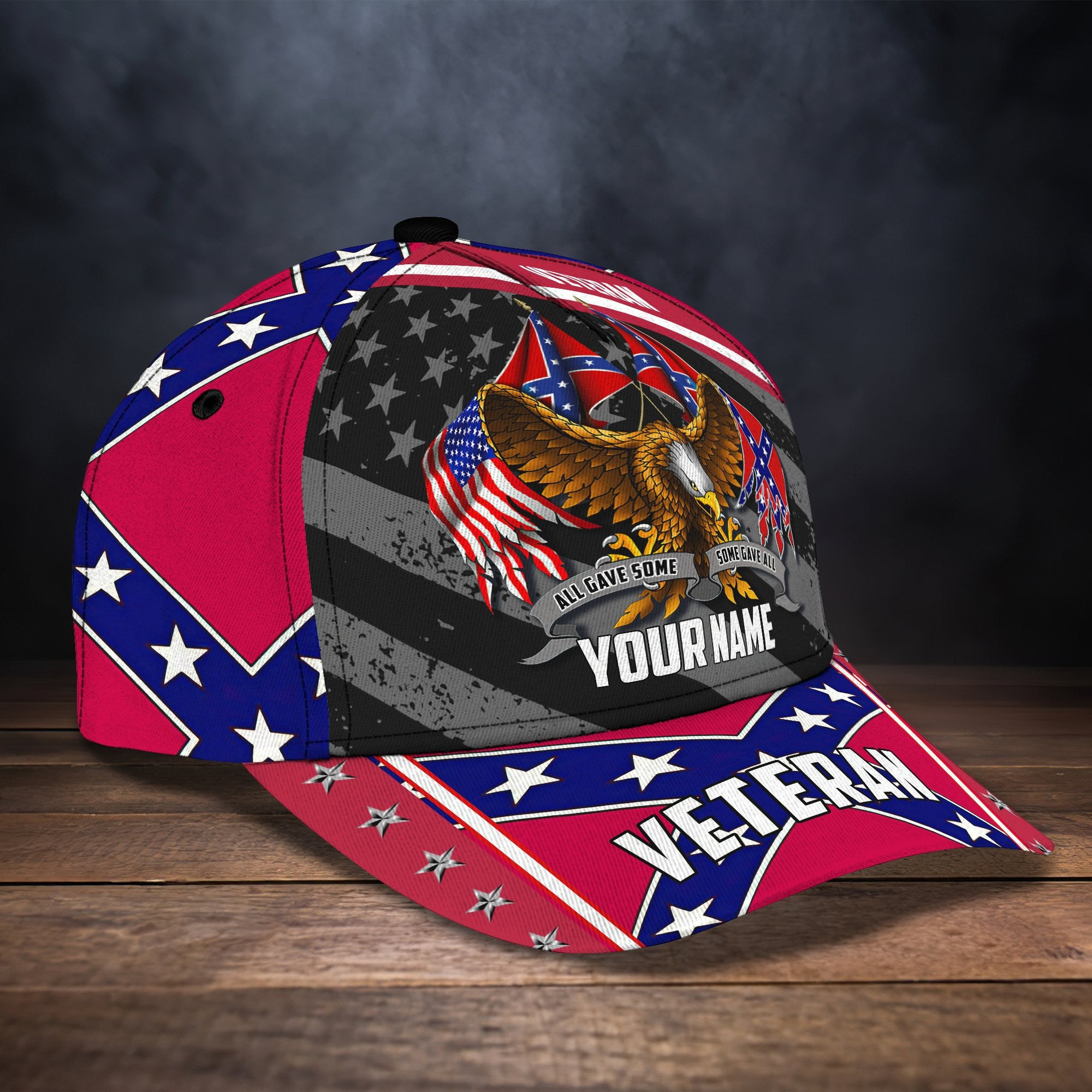 Adeenyc Veteran Texas All Over Print Classic Cap Trucker Hats Custom Hats Gifts For Men & Women