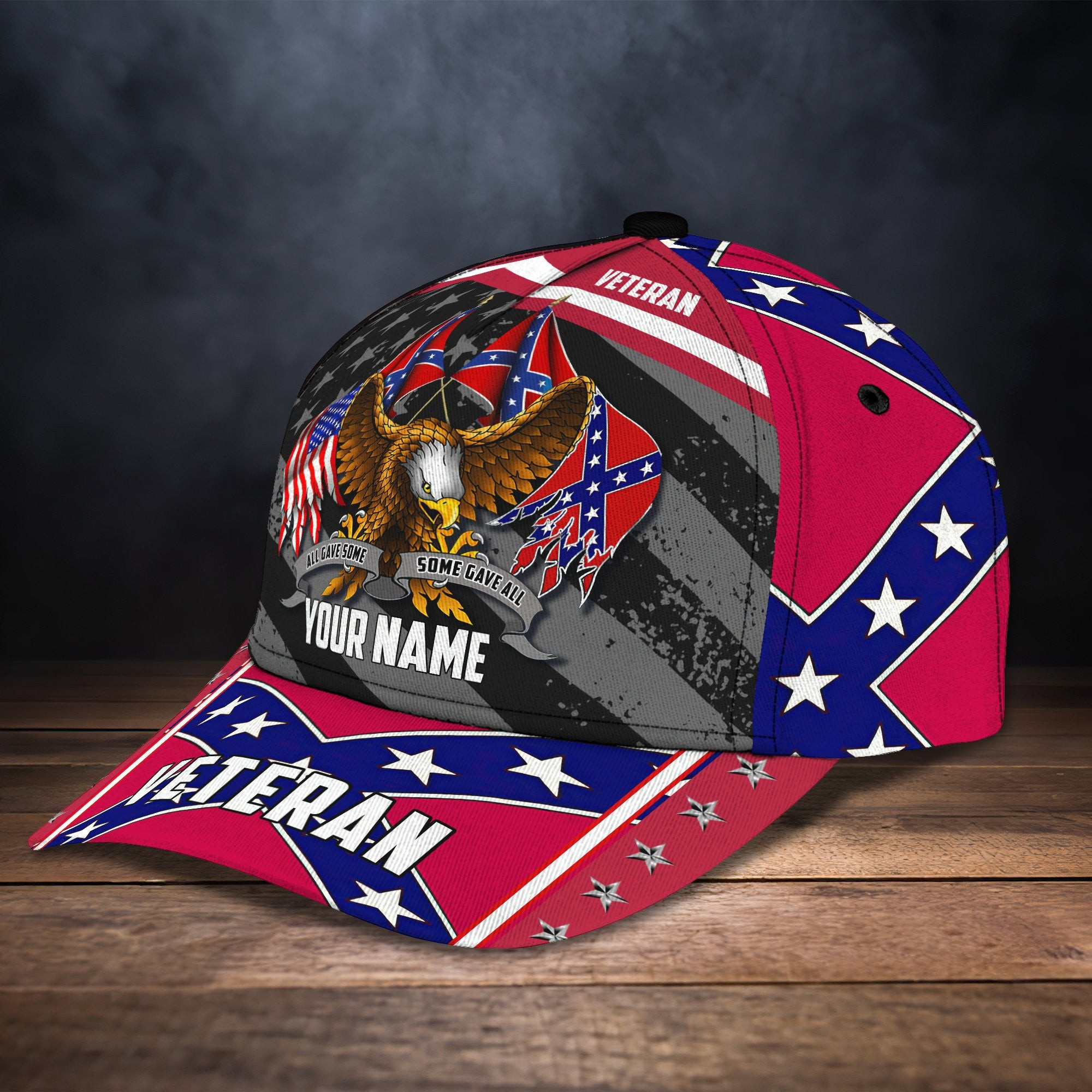 Adeenyc Veteran Texas All Over Print Classic Cap Trucker Hats Custom Hats Gifts For Men & Women