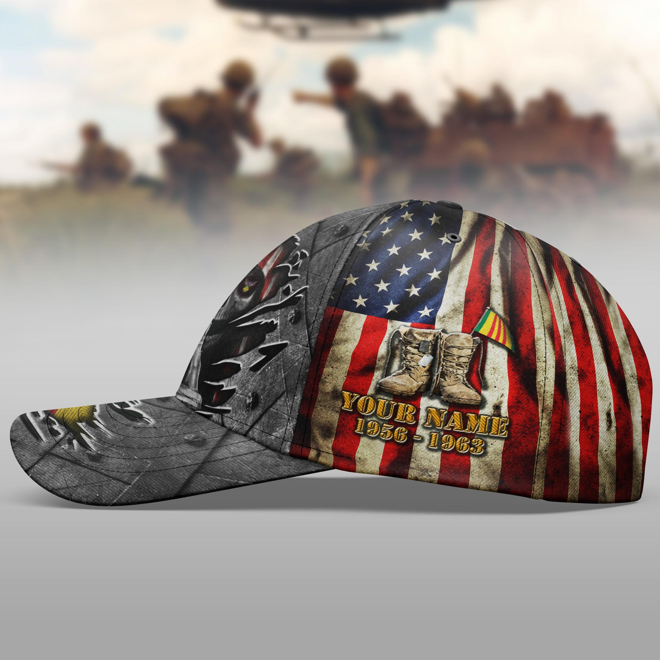 Adeenyc VietNam Veteran Cap Custom Name And Year Trucker Hats Custom Hats Gifts For Men & Women