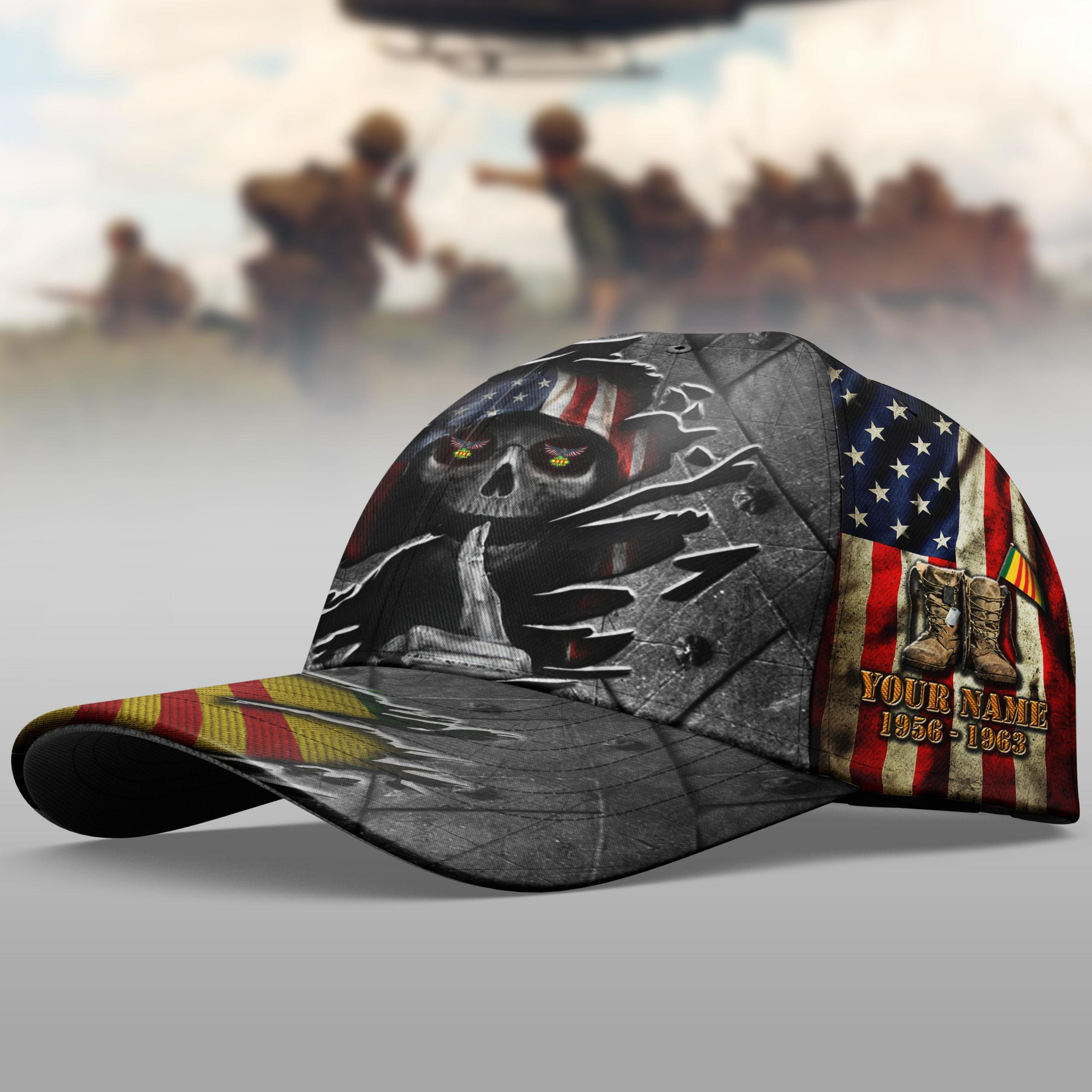 Adeenyc VietNam Veteran Cap Custom Name And Year Trucker Hats Custom Hats Gifts For Men & Women