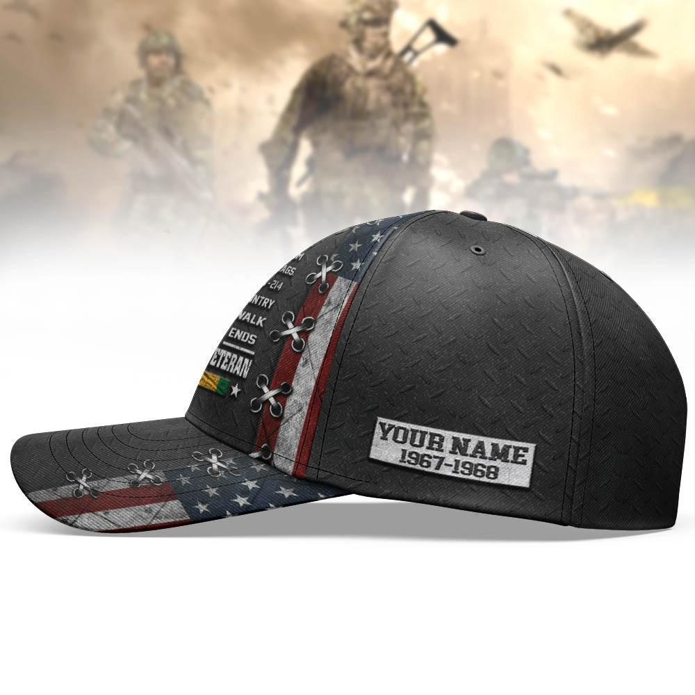 Adeenyc Vietnam Veteran Cap Personalized Your Name And Year In Vietnam, Proud Vietnam Veteran, Gifts For Veterans Trucker Hats Custom Hats Gifts For Men & Women