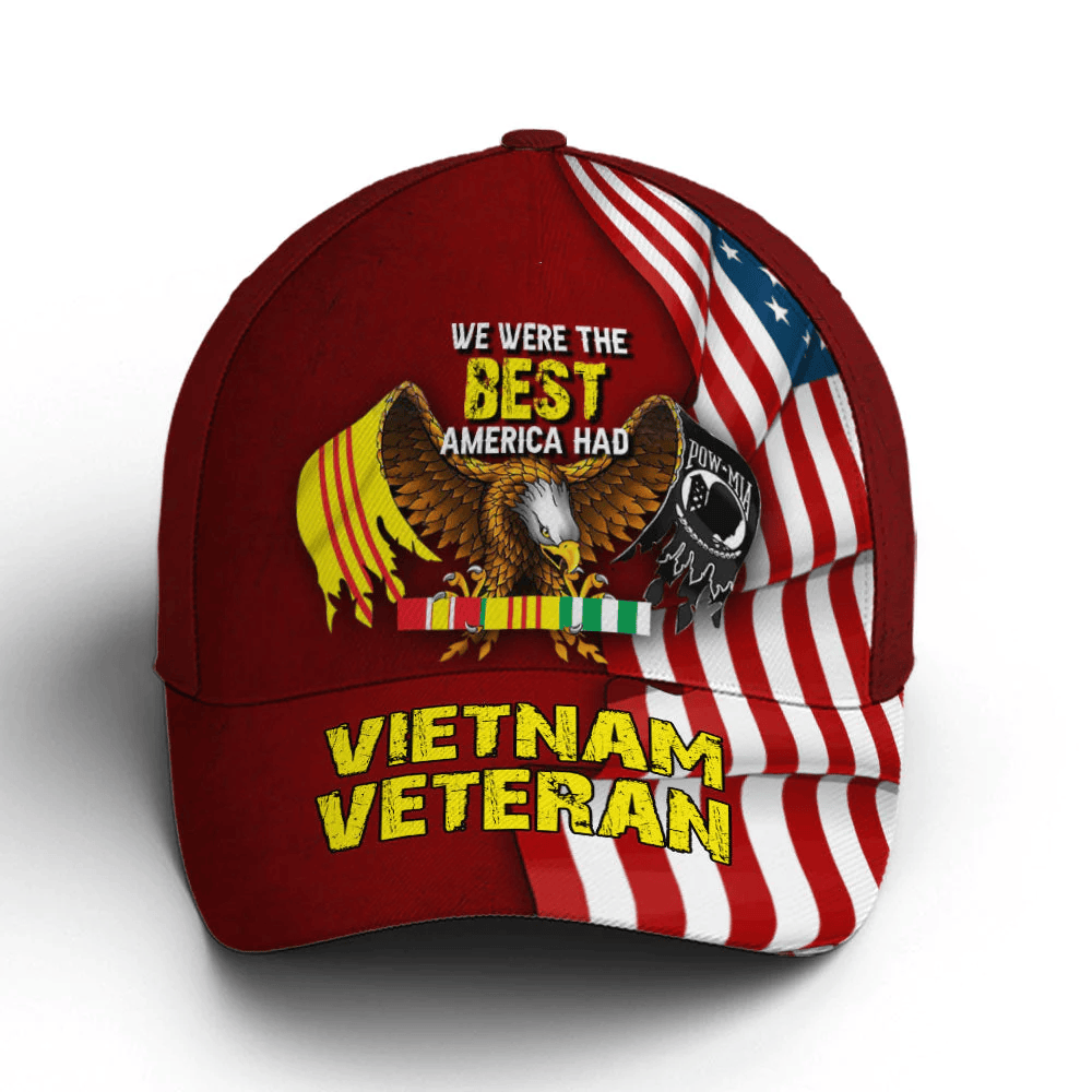 Adeenyc Vietnam Veteran Eagle Baseball Cap, We Were The Best America Hat Eagle Military Hat Trucker Hats Custom Hats Gifts For Men & Women