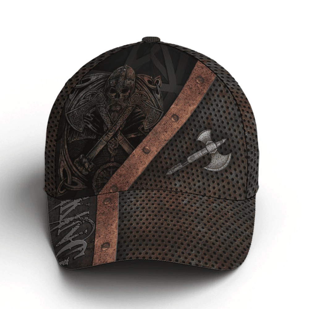 Adeenyc Viking Warrior Metallic Style Baseball Cap Trucker Hats Custom Hats Gifts For Men & Women