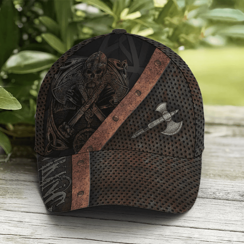 Adeenyc Viking Warrior Metallic Style Baseball Cap Trucker Hats Custom Hats Gifts For Men & Women
