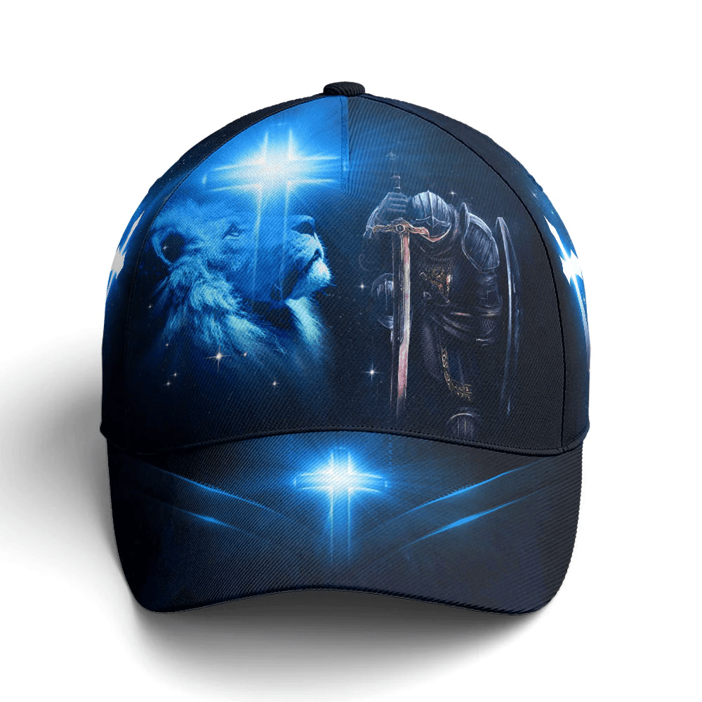 Adeenyc Warrior Lion Faith All Over Printed Baseball Cap Trucker Hats Custom Hats Gifts For Men & Women