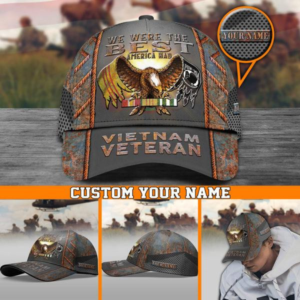 Adeenyc We Were The Best Vietnam Veteran Cap Custom Your Name Trucker Hats Custom Hats Gifts For Men & Women