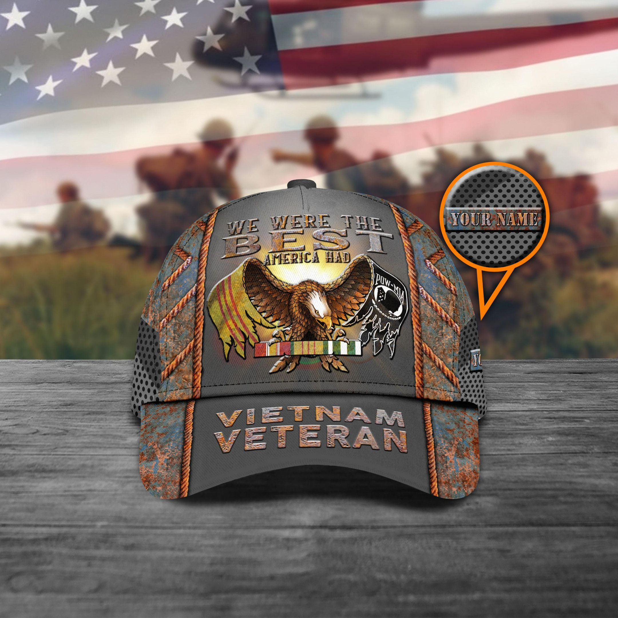 Adeenyc We Were The Best Vietnam Veteran Cap Custom Your Name Trucker Hats Custom Hats Gifts For Men & Women