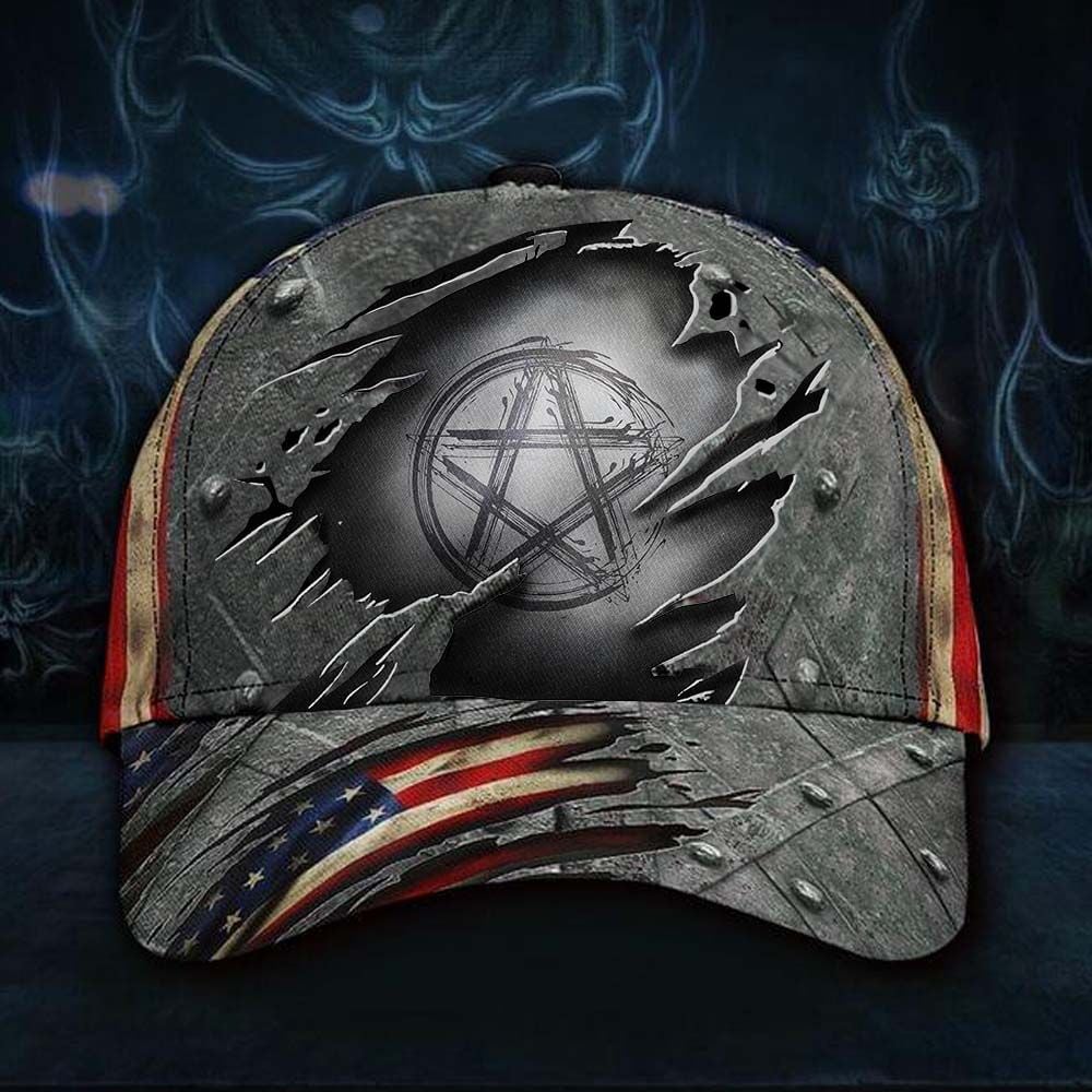 Adeenyc Witchcraft 3D Hat Print Logo Vintage American Flag Cap Cool Witchcraft Gift For Men Trucker Hats Custom Hats Gifts For Men & Women