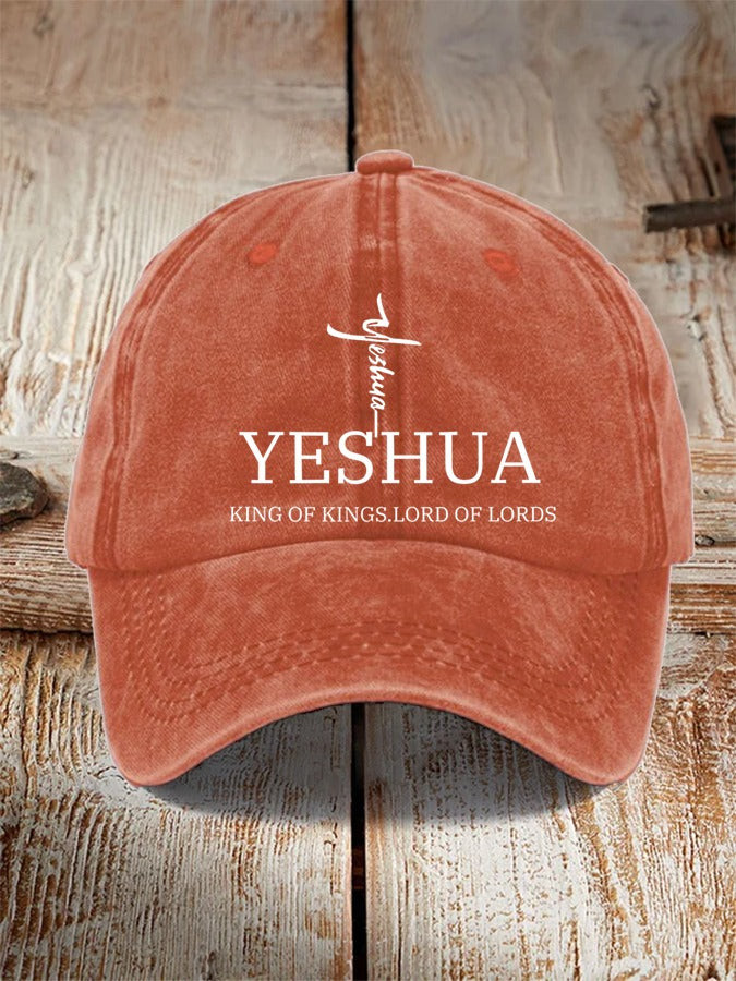 Adeenyc Yeshua King Of Kings Lord Of Lords Hat Faith In Jesus Christian Baseball Cap Gifts Trucker Hats Custom Hats Gifts For Men & Women