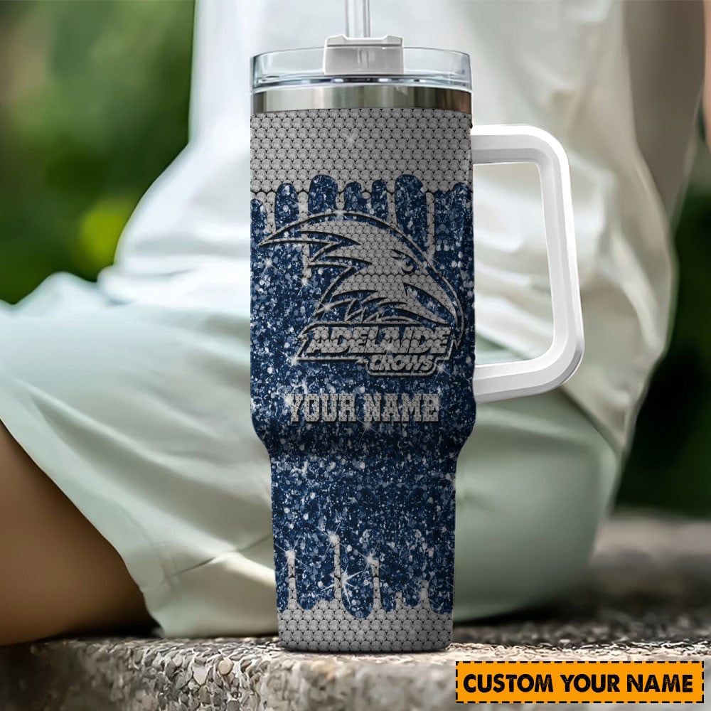 Adelaide Crows AFL Glitter Custom Stanley Cup 40 oz 30 oz Tumbler With HandleTVC2301192