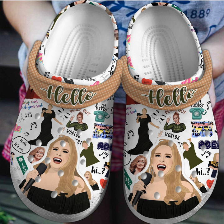Adele Music Crocs Crocband Clogs Shoes Comfortable For Men Women and Kids