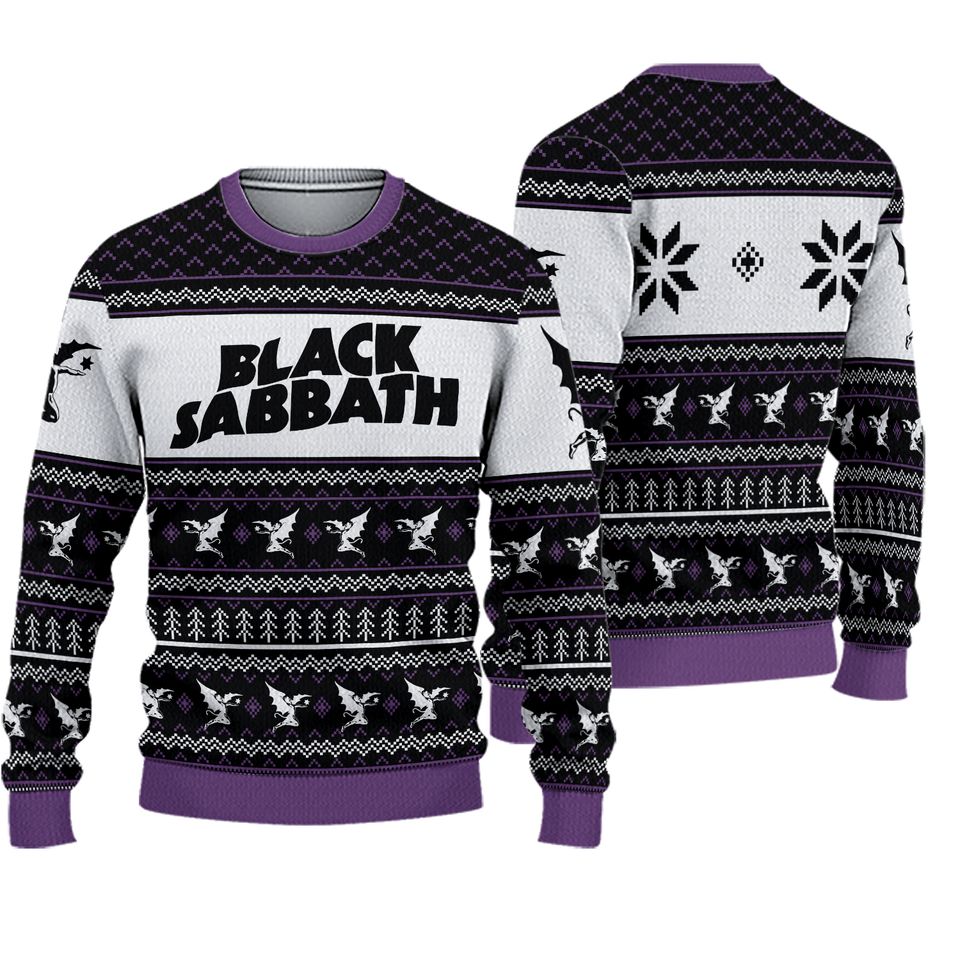 Adult Black Sabbath Flying Demon Ugly Christmas Sweater for Cosplay Pullover