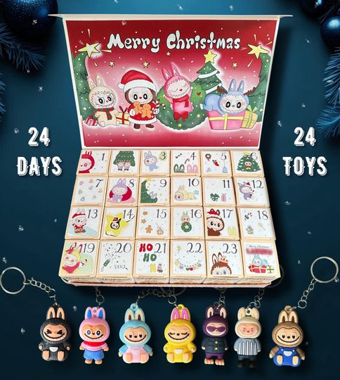 Advent Calendar Cute Monsters, 24 Days Christmas Countdown 2D Flat Acrylic Advent Calendar - Image 5