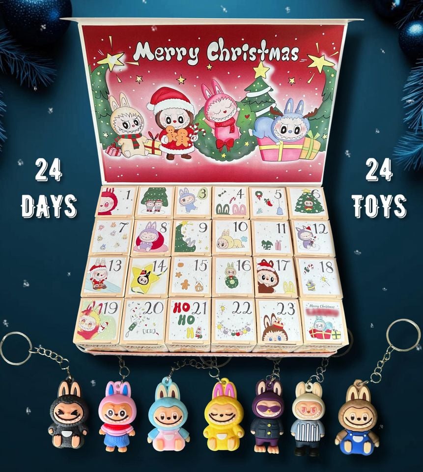 Advent Calendar Cute Monsters, 24 Days Christmas Countdown 2D Flat Acrylic Advent Calendar - Image 2