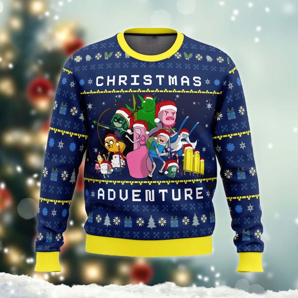 Adventure Time Characters Christmas Ugly Sweater