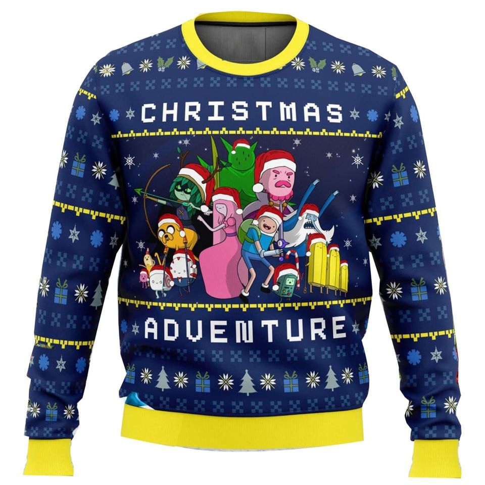 Adventure Time Christmas Ugly Sweater 2023, Adventure Time Ugly Sweater