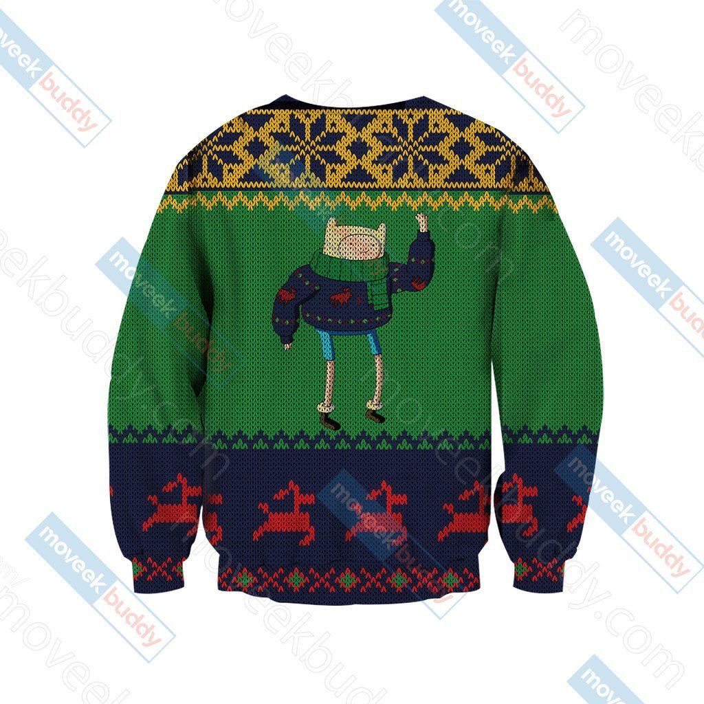 Adventure Time For Unisex Ugly Christmas Sweater Adult 3D Funny Matching for family - Image 3