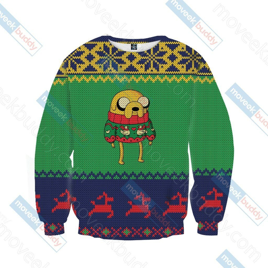 Adventure Time For Unisex Ugly Christmas Sweater Adult 3D Funny Matching for family - Image 2