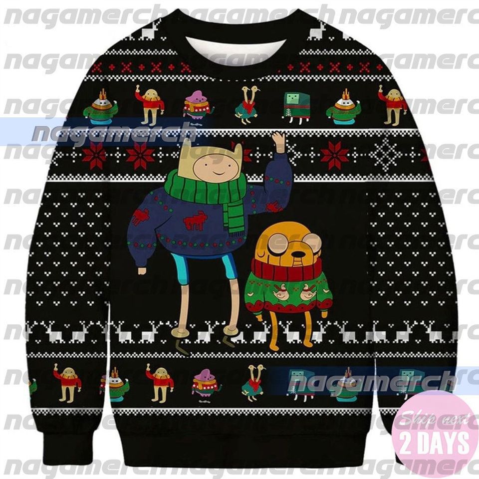Adventure Time Ugly Christmas Sweater Ugly Sweatshirt