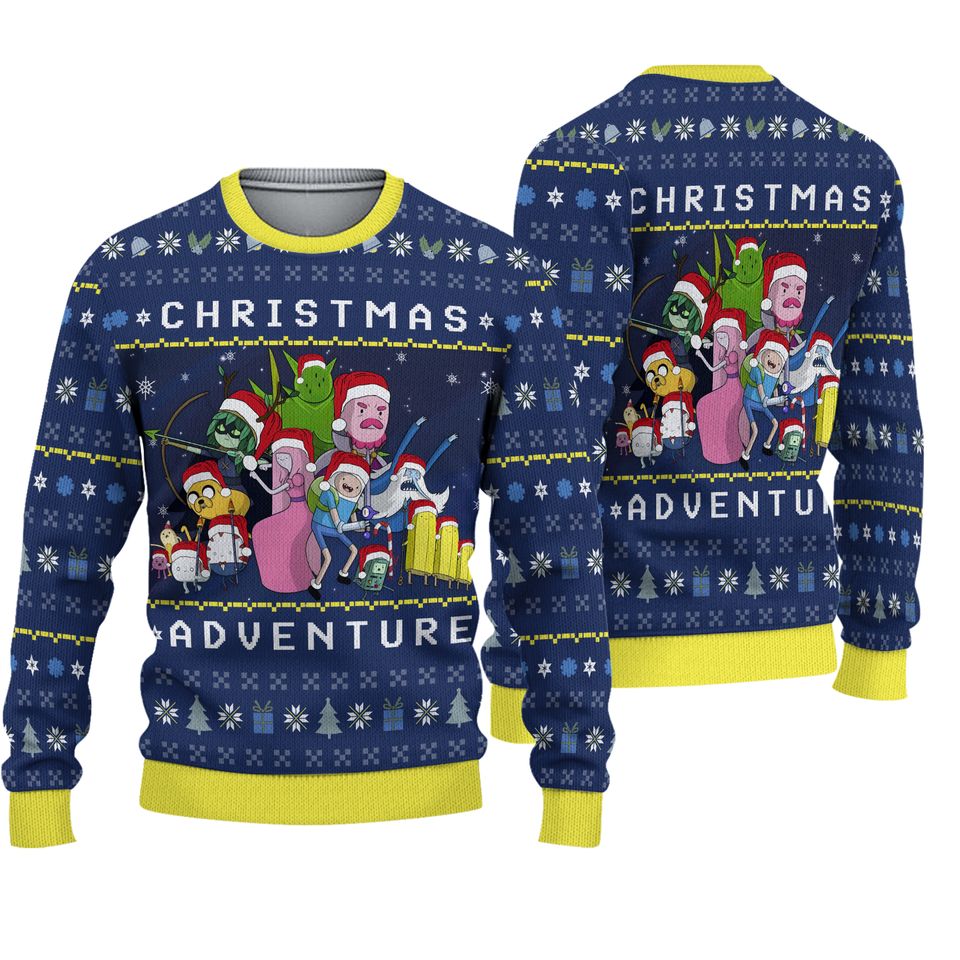 Adventure Time Ugly Knitted Christmas 3D Sweater