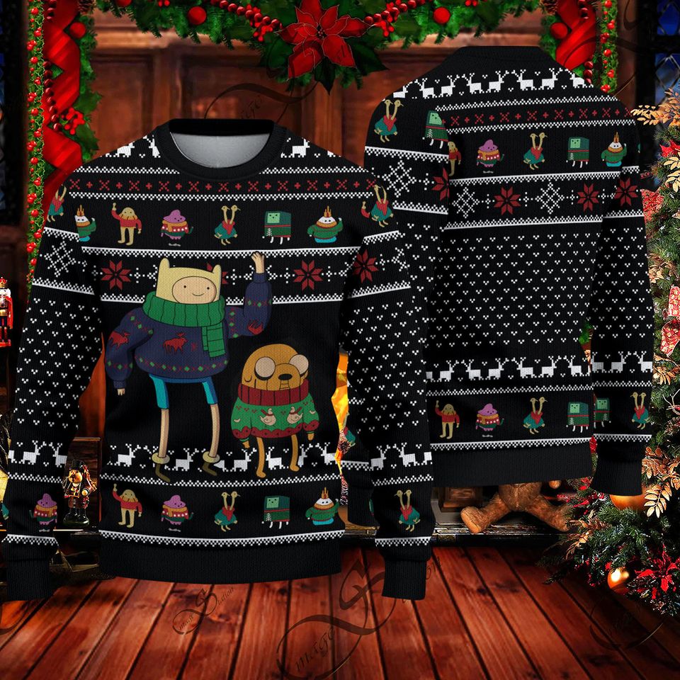 Adventure Time Ugly Sweater, Adventure Time Ugly Christmas Sweatshirt