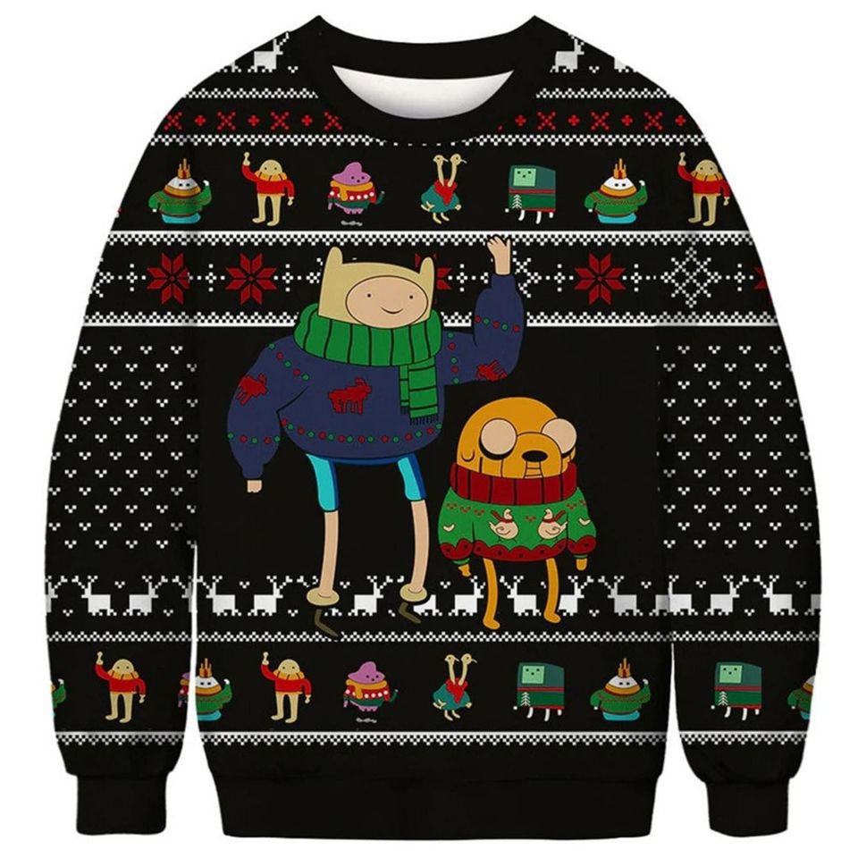 Adventure Time Ugly Sweater, Adventure Time Ugly Christmas Sweatshirt