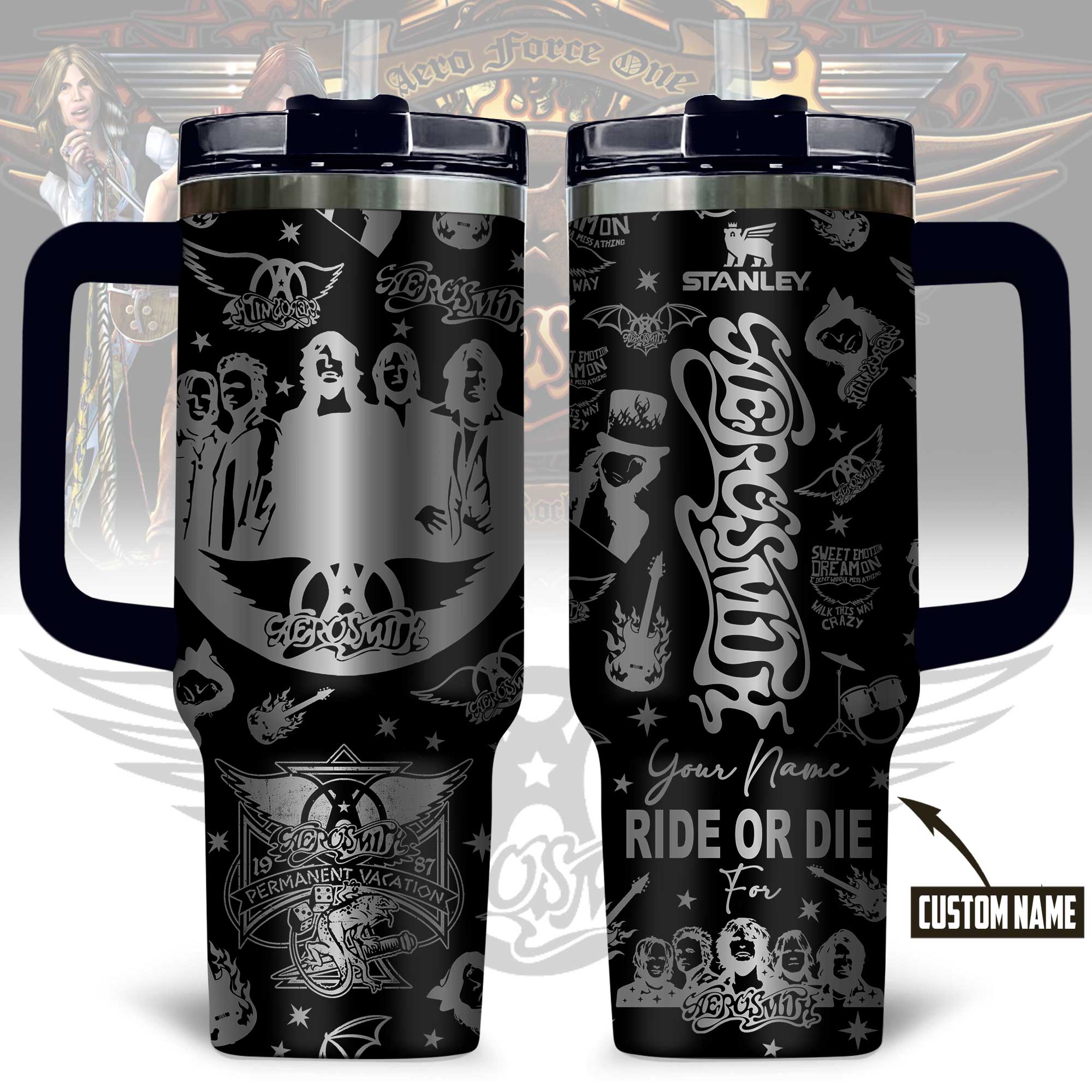Aerosmith Music Custom Stanley Cup 40 oz 30 oz Tumbler With HandleTVC2301169