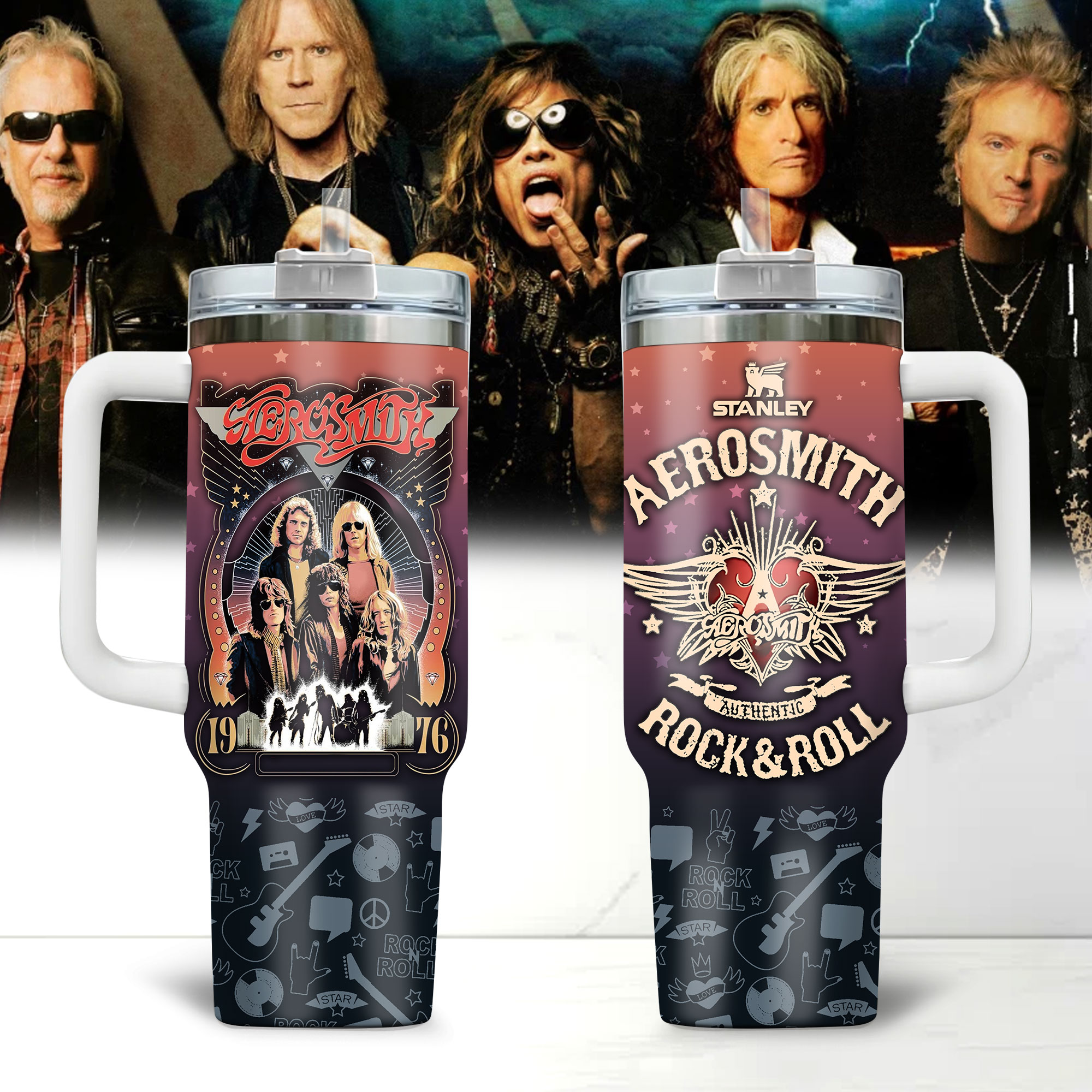Aerosmith Music Custom Stanley Cup 40 oz 30 oz Tumbler With HandleTVC2301170